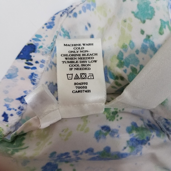 Ann Taylor Blue and Green Peplum Sleeveless Top 8 - Picture 5 of 12